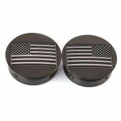Figurati Designs Swing Arm Pivot Covers Black Reverse Cut Flag