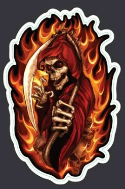 Lethal Threat Designs Lethal Threat Flaming Reaper Mini Decal Set