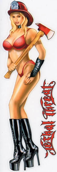 Lethal Threat Designs Lethal Threat Fire Babe Decal