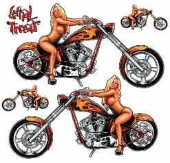 Lethal Threat Designs Lethal Threat Chopper Chick Decal