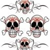Lethal Threat Designs Lethal Threat Pinstripe Skull Decal -GAS TANK ACCESSORIES SHOP 153 096 A V1