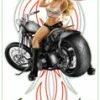 Lethal Threat Designs Lethal Threat Pinstripe Motorcycle Girl Decal -GAS TANK ACCESSORIES SHOP 154 159 A V1