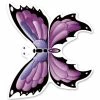 Lethal Threat Designs Lethal Threat Rude & Crude Purple Butterfly Mini Decal -GAS TANK ACCESSORIES SHOP 161 536 A V1
