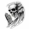 Lethal Threat Designs Lethal Threat Rude & Crude Angel Skull Mini Decal -GAS TANK ACCESSORIES SHOP 161 540 A V1