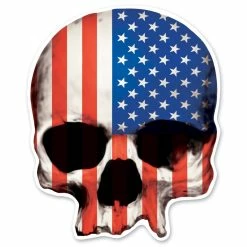 Lethal Threat Designs Lethal Threat Rude & Crude USA Skull Mini Decal