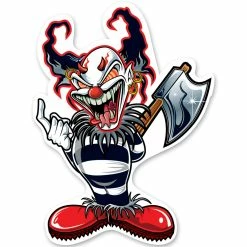 Lethal Threat Designs Lethal Threat Rude & Crude Ax Clown Mini Decal