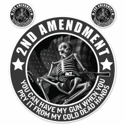Lethal Threat Designs Lethal Threat 2nd Amendment Skeleton Decal