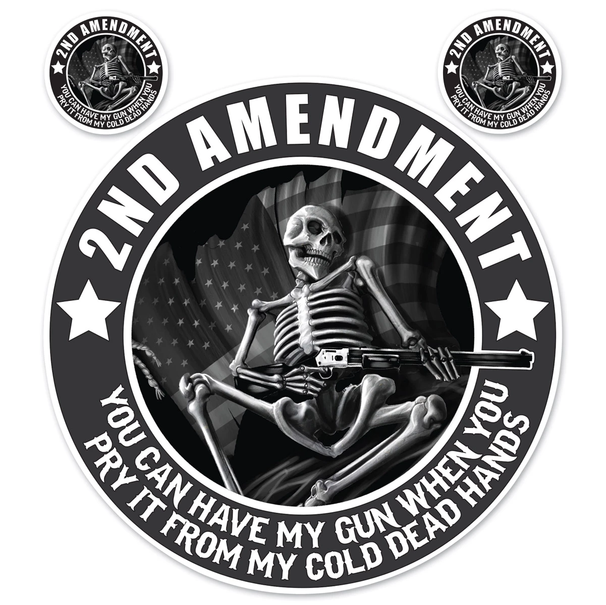 Lethal Threat Designs Lethal Threat 2nd Amendment Skeleton Decal 3 Lethal Threat Designs Lethal Threat 2nd Amendment Skeleton Decal