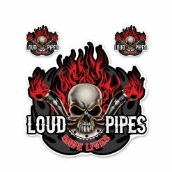 Lethal Threat Designs Lethal Threat Loud Pipes Saves Lives Decal