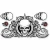 Lethal Threat Designs Lethal Threat Swirl Skulls Decal -GAS TANK ACCESSORIES SHOP 161 680 A V1