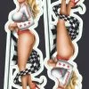 Lethal Threat Designs Lethal Threat Red Race Babe Mini Decal Set -GAS TANK ACCESSORIES SHOP 166 0148 A V1
