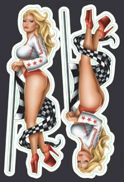 Lethal Threat Designs Lethal Threat Red Race Babe Mini Decal Set