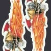 Lethal Threat Designs Lethal Threat Fire Department Skulls Mini Decal Set -GAS TANK ACCESSORIES SHOP 166 0151 A V1
