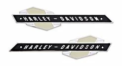 V-Twin Manufacturing Emblem Set With Silver Lettering