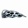 Lethal Threat Designs Lethal Threat Tribal Chrome Skull Decal - Left -GAS TANK ACCESSORIES SHOP 170 248 A V1