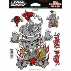 Lethal Threat Designs Lethal Threat Piston Skull Decal