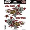 Lethal Threat Designs Lethal Threat Flaming Piston Skull Decal -GAS TANK ACCESSORIES SHOP 170 469 V1