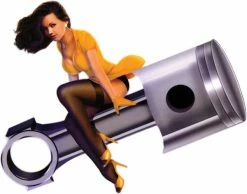 Lethal Threat Designs Lethal Threat Piston Girl Decal