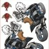 Lethal Threat Designs Lethal Threat Black Wheelie Skull Decal -GAS TANK ACCESSORIES SHOP 170 519 A V1
