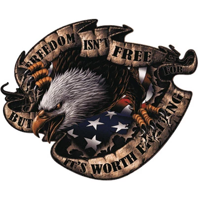 Lethal Threat Designs Lethal Threat Freedom Isn't Free Eagle Decal 3 Lethal Threat Designs Lethal Threat Freedom Isn't Free Eagle Decal