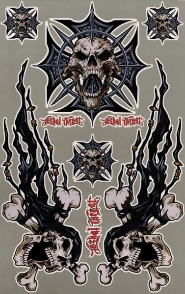 Lethal Threat Designs Lethal Threat Iron Cross Skull Quad Kit 3 Lethal Threat Designs Lethal Threat Iron Cross Skull Quad Kit