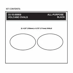 Stompgrip Tank Kit Volcano Black Universal Ovals -GAS TANK ACCESSORIES SHOP 200 6225 B V1