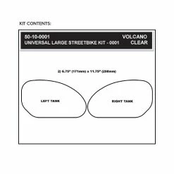 Stompgrip Tank Kit Volcano Clear Universal Large -GAS TANK ACCESSORIES SHOP 200 6233 B V1