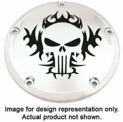 Custom Engraving Ltd. Tribal Skull Fuel Door