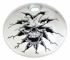 Custom Engraving Ltd. Breaking Thru Skull Fuel Door