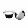 J&P Cycles Chrome Steel Low Profile Domed Gas Cap Set -GAS TANK ACCESSORIES SHOP 7200615 A V1