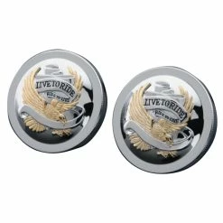 J&P Cycles 'Live To Ride' Gas Cap Set