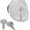 Drag Specialties Chrome Vented Screw-In Locking Gas Cap -GAS TANK ACCESSORIES SHOP 7200843 A V1