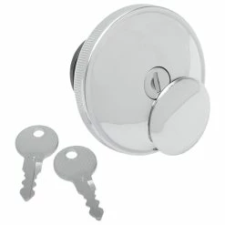 Drag Specialties Chrome Non-Vented Screw-In Locking Gas Cap