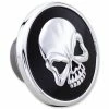 Milwaukee Twins Black And Chrome Skull Vented Gas Cap