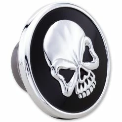 Milwaukee Twins Black And Chrome Skull Vented Gas Cap
